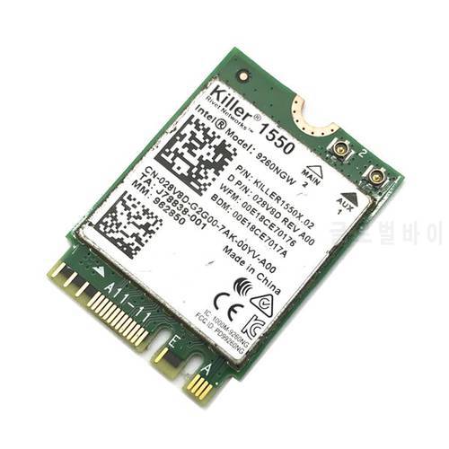 For Killer 1550 Intel 9260 9260NGW NGFF 1730Mbps WiFi + Bluetooth-compatible 5.0 802.11ac Card Better than Killer 1535