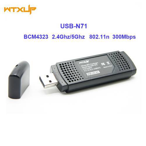 Dual Band 300Mbps Wifi USB Wireless-N Adapter USB-N71 Dongle BCM4323 BCM43236 Ethernet USB Wi-Fi Adapter 2.4G/5G