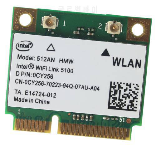 original INTEL WiFi Link 5100 512AN_HMW A/G/N Dual Band WiFi WLAN Half Mini PCIe Card 300M