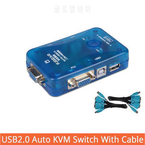 2 Port VGA Auto Switch KVM USB Splitter Stampante Controller Tastiera Mouse Fino a 1920*1440 Spedizione Gratuita With Cable