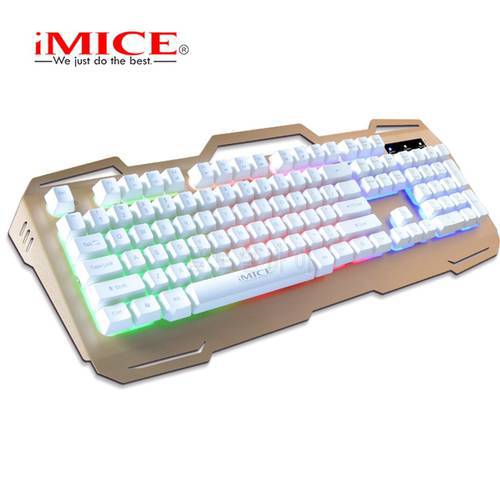 iMice Wired USB Gamer Keyboards 104 Keys Gaming Keyboard Metal Panel Floating LED Backlit Keyboard For Desktop/PC