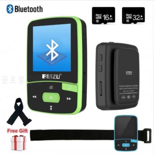 Ruizu X50 Sport Clip Bluetooth MP3 Music Player RUIZU X50 1.5 Inch Screen With FM Radio, E-Book, Clock, Data Free Shipp