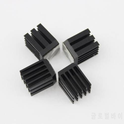 10pcs Gdstime Aluninum Cooling 9x9x12mm Sink Heat Black Blue Extruded With 3M Tape RAM Radiator GDT-X9
