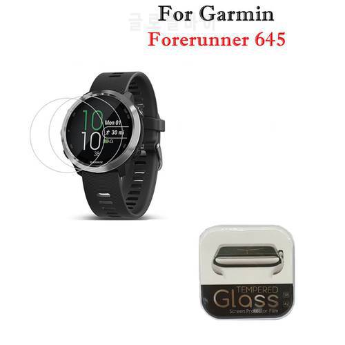 2Pack For Garmin Forerunner 645 0.3mm Clear Tempered Glass Screen Protector Anti-Scratch Smartwatch Film For Garmin 645 Music