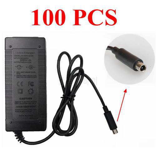 100 pieces Scooter Charger 42V 2A Adapter Power Supply for Xiaomi Mijia M365 Electric Scooter Accessories Charger Free shipping