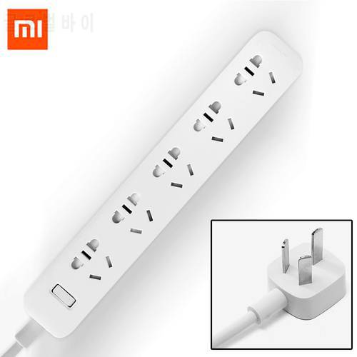 100% Xiaomi Mi 5 Power Sockets Power Strip Plug Electrical Power Adapter Independent Safety Door with Nonslip Mat
