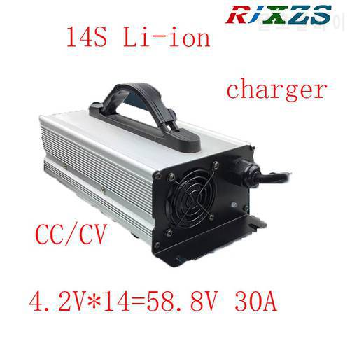 58.8V 30A charger for 14S lipo/ lithium Polymer/ Li-ion battery pack smart charger support CC/CV mode 4.2V*14=58.8V