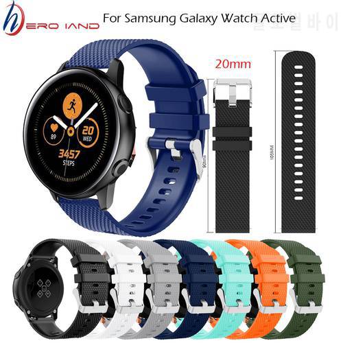 Smart Accessories 20mm Wrist Band For Samsung Galaxy Watch Active 2 Silicone Replacement Band For Samsung Galaxy Watch 42mm