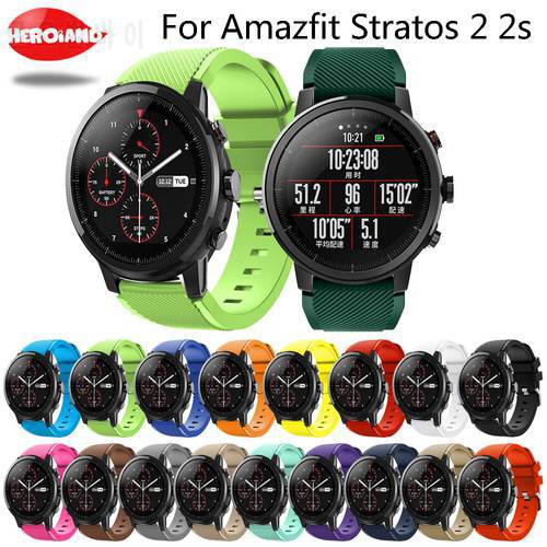 Band For Amazfit Stratos 2S Watchbands 22mm Silicone Watch band For Samsung Gear S3 Frontier/Classic strap for Amazfit Stratos 2