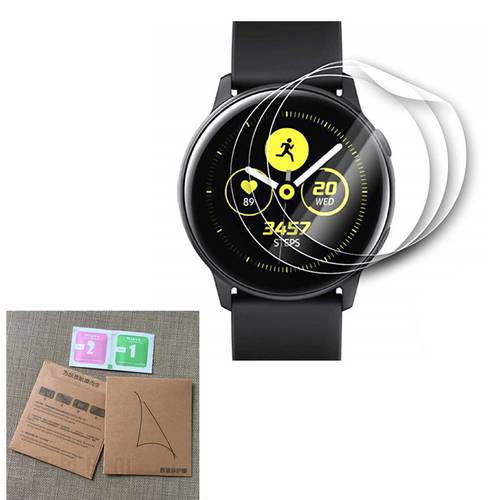 3 PACK For Samsung Galaxy Watch Active 2 44mm 40mm Screen Protector Ultra-thin Soft Clear LCD Guard Shield Skin Protective Film