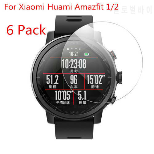 (6 Pack)For Xiaomi Huami Amazfit Stratos Sports Smartwatch 2 2S Clear Screen Protector Protective Soft Film (Not Tempered Glass)