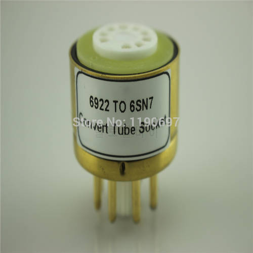 1PC 6922(ECC88)(E88CC)(Top) TO 6SN7(Bottom) 9Pin TO 8Pin Tube DIY Audio Vacuum Tube Adapter Socket Converter Amplifier DIY