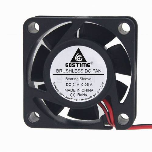 Gdstime 1 Pcs 24V DC Cooling Fan 40mm x 15mm 4cm 2Pin 4015 Small Brushless Fan PC Computer Chip Cooler 40x40x15mm