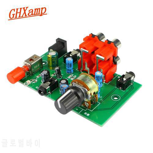 GHXAMP NE5532 Audio Signal Preamplifier Board Gain 20db 3.5mm jack interface Headphone Driver AMP With Volume Adjustment 1pc