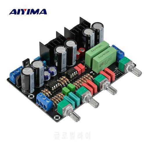 AIYIMA Power Amplifiers Audio Board NE5532 Preamplifier Music Volume Tone Control Board Fever Op Amp Amplificador AC Dual 9V-15V