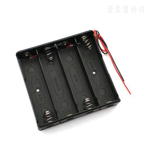 4x 18650 Series Battery Case 4*18650 Battery Box 18650 Holder With Wire Leads 3.7V Series Connection DIY