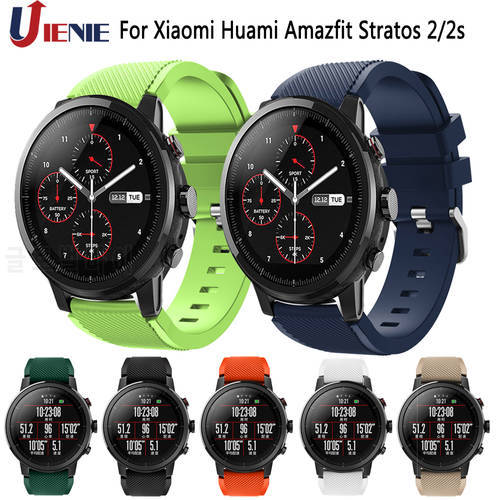 22mm Watchband Strap for Xiaomi Huami Amazfit Stratos3 2 2s/GTR 47mm Band Silicone Sport Smartwatch Bracelet for Samsung Gear S3