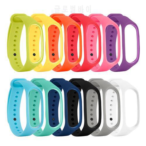 Multicolor Silicone Mi Band 3/4 Strap For Xiaomi 3 Xiaomi4 Bracelet Accessories Solid Color Wristbands Replacement Free Shipping