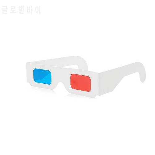 100 pairs Universal Paper Anaglyph 3D Glasses Paper 3D Glasses View Anaglyph Red Cyan Red/Blue 3D Glass For Movie EF