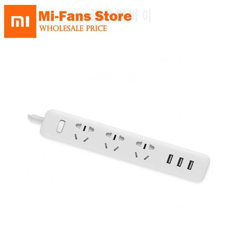 100% Original XiaoMi Fast Charging 2.1A USB 3 USB Port standard EU AU Socket Plug Smart Power Socket Portable Strip Plug Adapter
