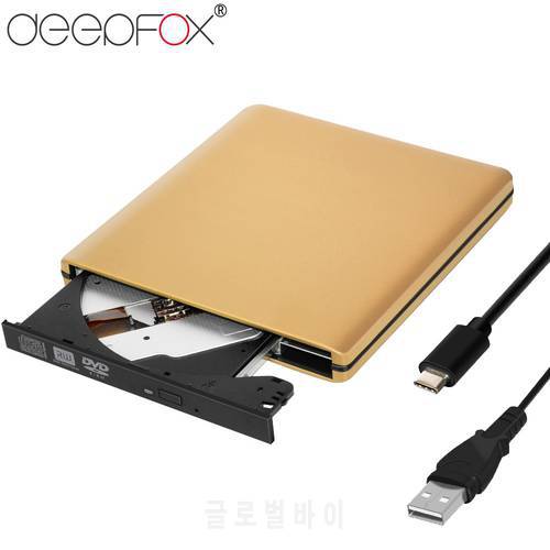 Deepfox New USB 3.1 Optical Drive External Type C CD/DVD-ROM DVD RW ROM DVD Burner For Macbook Lenovo Notebook Laptop