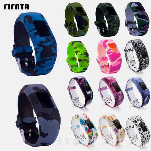 FIFATA Bracelet Silicone Strap For Garmin Vivofit JR2 / JR Sports Smart Watchband For VivoFit JR JR2 Replace Straps Accessories