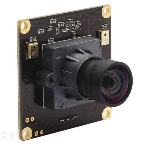 Wide Angle Webcam MJPEG 30fps 3840x2160 4K USB Webcam Fisheye Video Camera Module With Micphone for Mac Linux Android Windows