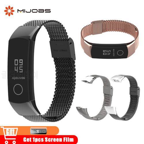 Milanese Metal Wrist Strap for Huawei Honor Band 4 Bracelet Accessories for Honor Band 4 Wristband Watch Band For Honor 5 Strap