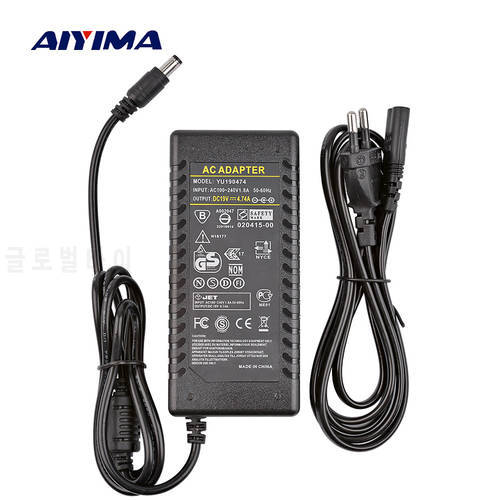 AIYIMA 19V Amplifier Power Adapter AC100-240V To DC19V 4.74A Power Supply For TPA3116 TPA3116D2 TDA7498E Amplifiers EU US Plug