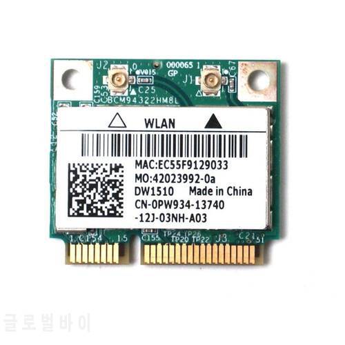 Wireless Adapter Card for Broadcom BCM94322HM8L Dell DW1510 BCM4322hm8l bcm4322 2.4&5G 300M WiFi Wireless Network Card