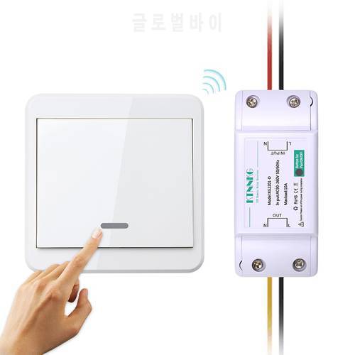 433Mhz 86 Type Portable RF Wireless Switch Light Remote Control Switch AC 110V 220V Receiver Smart Switch Wall Panel