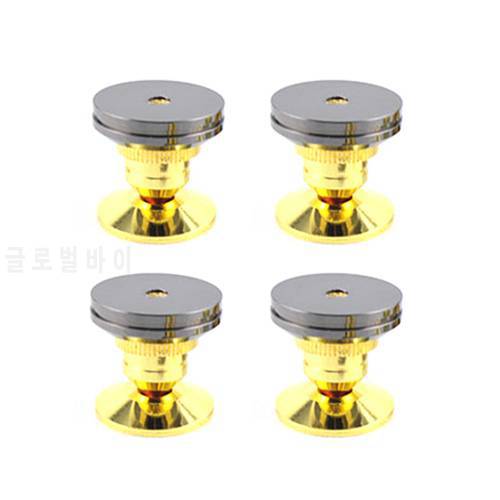 4set/8set Speakers Stand Feet Foot Pad Pure Copper Gold Loudspeaker Box Spikes Cone Floor Foot Nail with Base Mat Adhesive