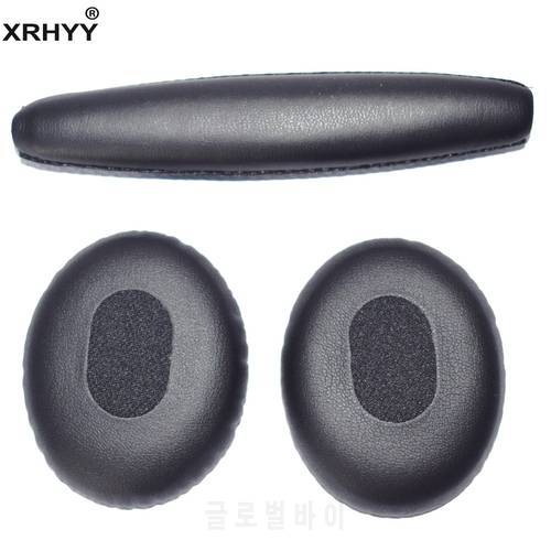 XRHYY Black Replacement Earpads Headband Ear Pads Foam Cushion Set For Bose QC3 QC 3 On Ear/OE Headphones