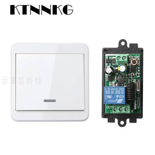 433MHz AC110V 220V Receiver Wireless Remote Control Switch Wall Panel Transmitter Hall Bedroom Ceiling Lights Wall Lamps TX