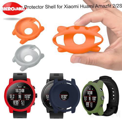 Protector Shell for Xiaomi Huami Amazfit 2/2S Stratos Full Frame Soft Silicone Protective Case for amazfit 2 stratos Watch Frame