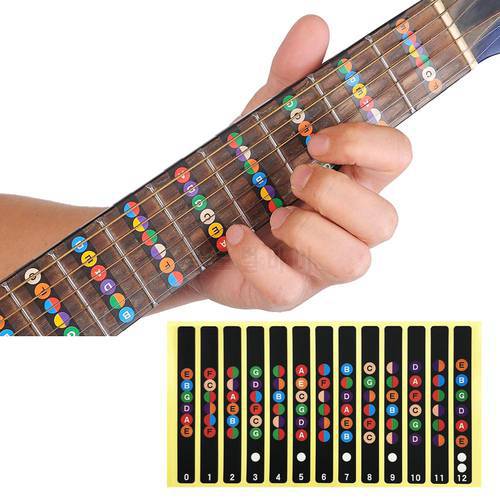 SLOZZ Guitar Sticker Acoustic Electric Fingerboard Notes Map 6 String Labels Accessories for Guitarra Learning