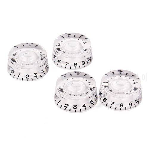 4 PCS/ Set Electric Guitar Knobs Round Acrylic Volume Tone Control Knobs for Electric Guitar Parts Replacement