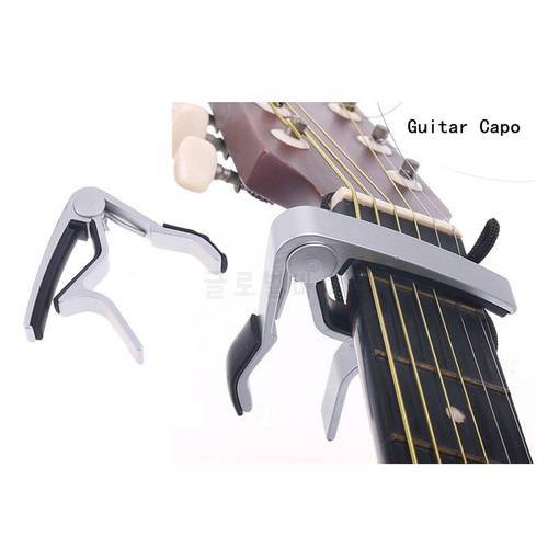 High Quality Aluminium Alloy Silver Quick Change Clamp Key Acoustic Classic Guitar Capo For Tone Adjusting Hot cejilla guitarra
