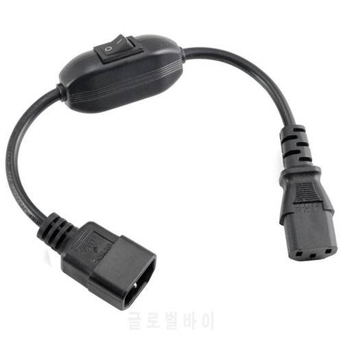 C14-C13 Extension Power Cord,IEC 320 C13 Female to C14 Male with10A On/Off Switch Power Adapter Cable Fr PDU UPS,1pcs