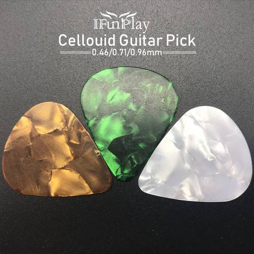 3pcs Celluloid Guitar Picks Mediator 0.46/0.71/0.96mm Thickness Acoustic Electric Guitar Picks Plectrums Guitar Accessories