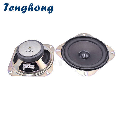 Tenghong 2pcs 4Inch Audio Speaker 4Ohm 8Ohm 10W Paper Bubble Side Loudspeakers For Home Theater DIY Speakers