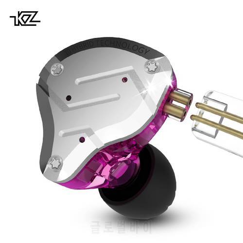 KZ ZS10 PRO 1DD+4BA HIFI Metal Headset Hybrid In Ear Earphone Sport Noise Cancelling Headset AS10 ZSN PRO CA16 ZSX C12 V90 VX T4
