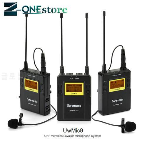 Saramonic UWMIC9 Broadcast UHF Camera Wireless Lavalier Microphone System Transmitters and Receivers for DSLR Camera &Camcorder