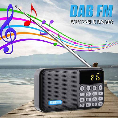 Portable Radio Player Receiver Digital DAB DAB+FM Radio Bluetooth Stereo Speaker Outdoor FM Receiver Music Player with Strap