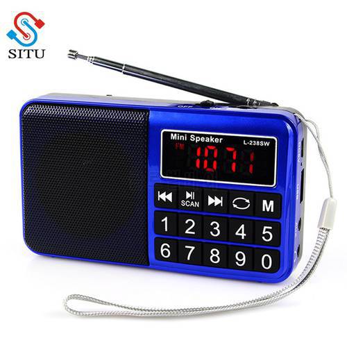 Mini Portable FM Radio Support AM AM SW Full Range of Radio Build Long Antenna Support TF Card for Camping Hiking Outdoor Sports