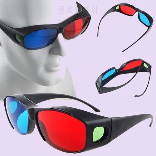1Pcs Black Frame Red Blue 3D Glasses For Dimensional Anaglyph TV Movie DVD Game Stereo 3D Movies And Play 3D Games