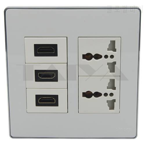 3 X HDMI, 2 X power wall plate support DIY