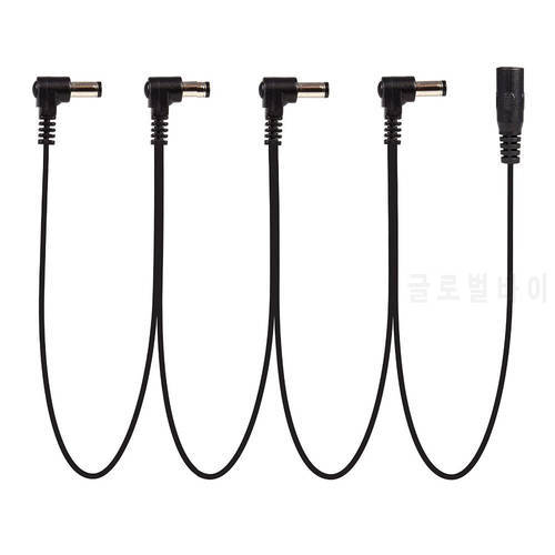 Daisy Chain 1 to 4 Ways Guitar Effects Pedal Power Supply Cable for 9V DC Adapter Plug