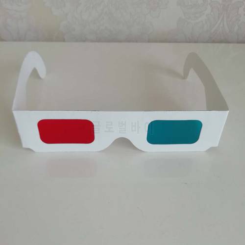 Universal Paper Anaglyph 3D Glasses Red/Blue 3D Glasses For Movie Video EF