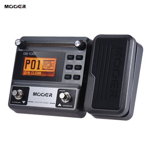 MOOER GE100 Guitar Multi-effects Processor Effect Pedal with large LCD display 8 effect modules Loop Recording (180 Seconds)
